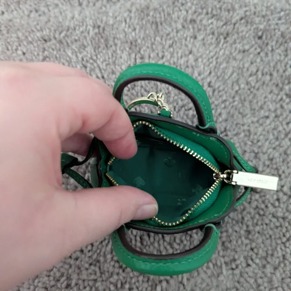 Kate Spade Micro Dumpling Bag Charm in Green Bean - Picture 2 of 7